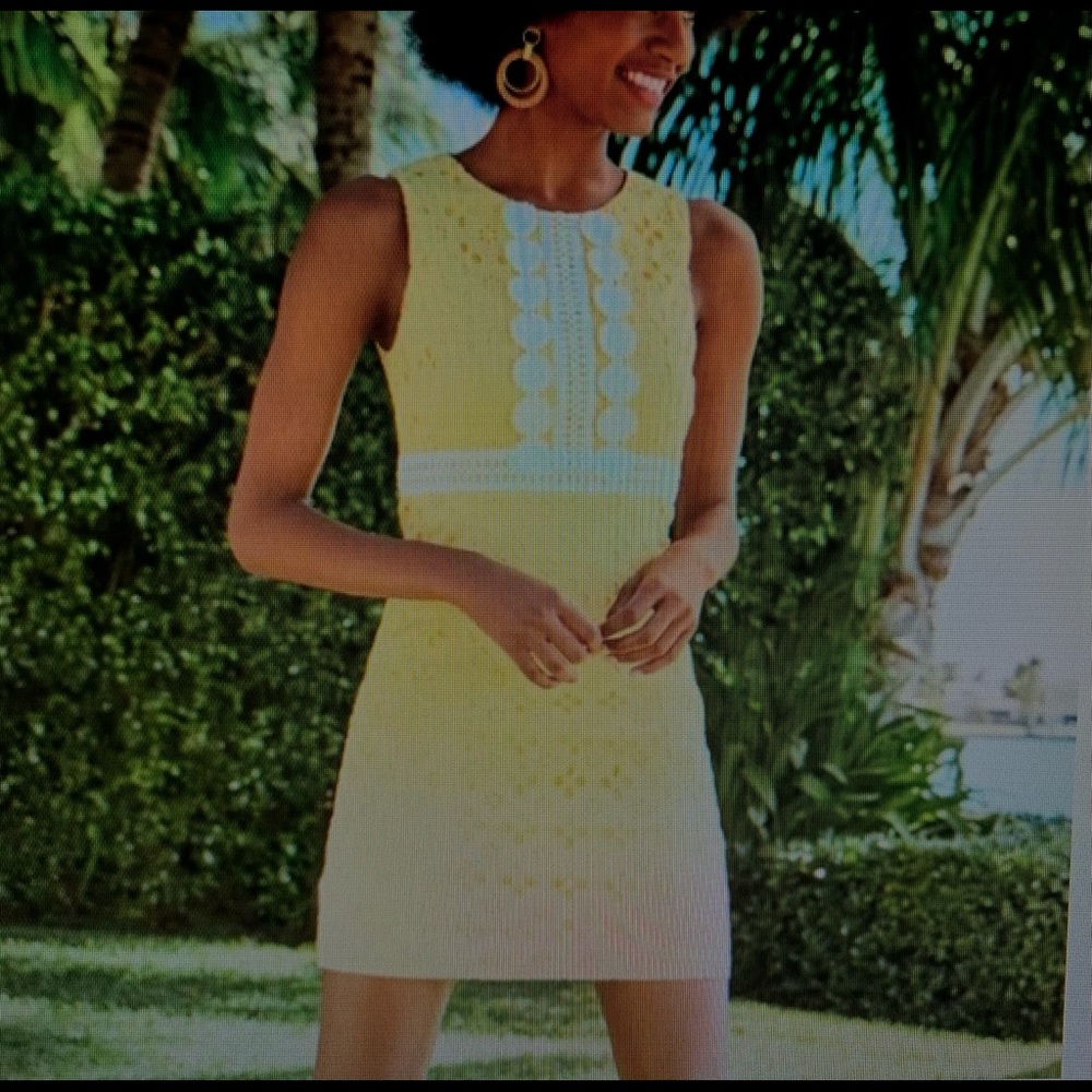 Lily Pulitzer Railee St. Tropez yellow shift dress